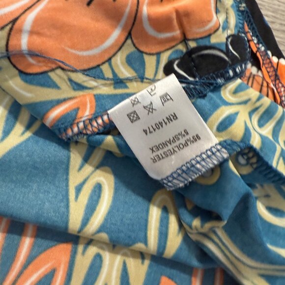 R&B Collection Flower Power Tunic Dress Size XL Floral Retro Blue Orange - Picture 7 of 14